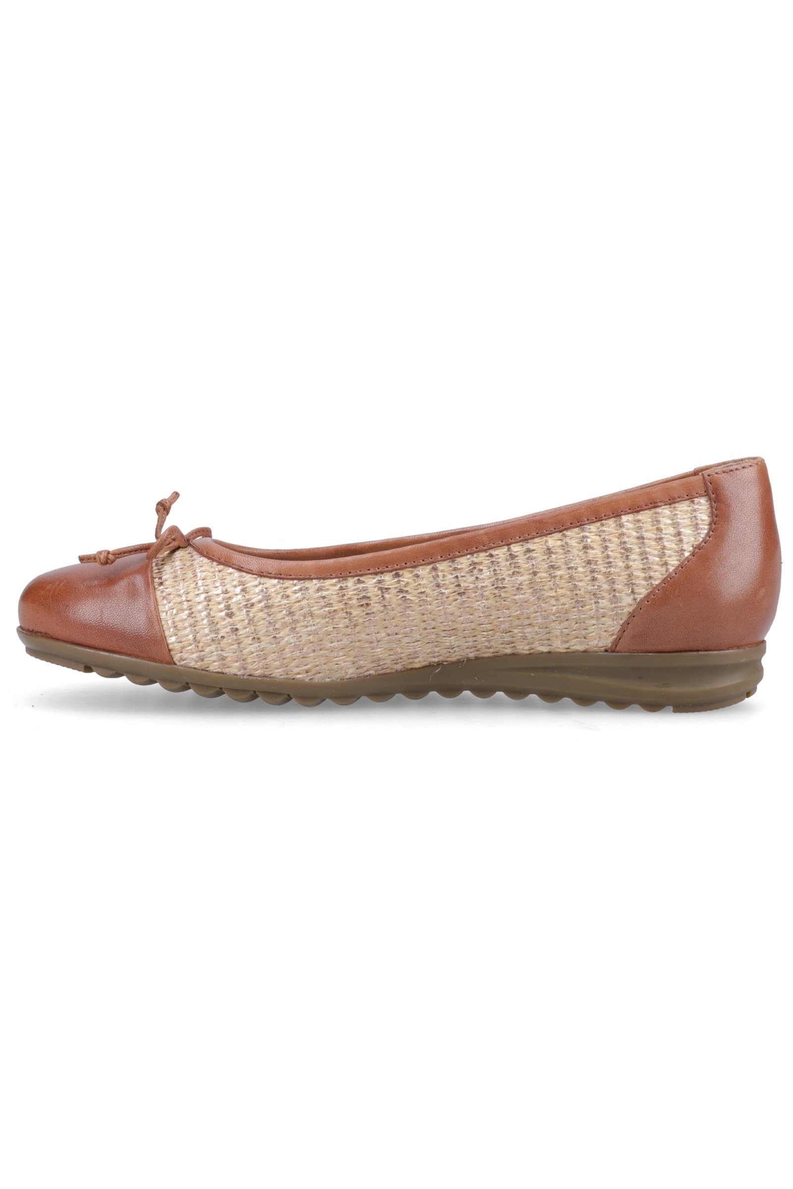 Hush Puppies Female Laurie Toe Cap Ballerina, Tan, 4
