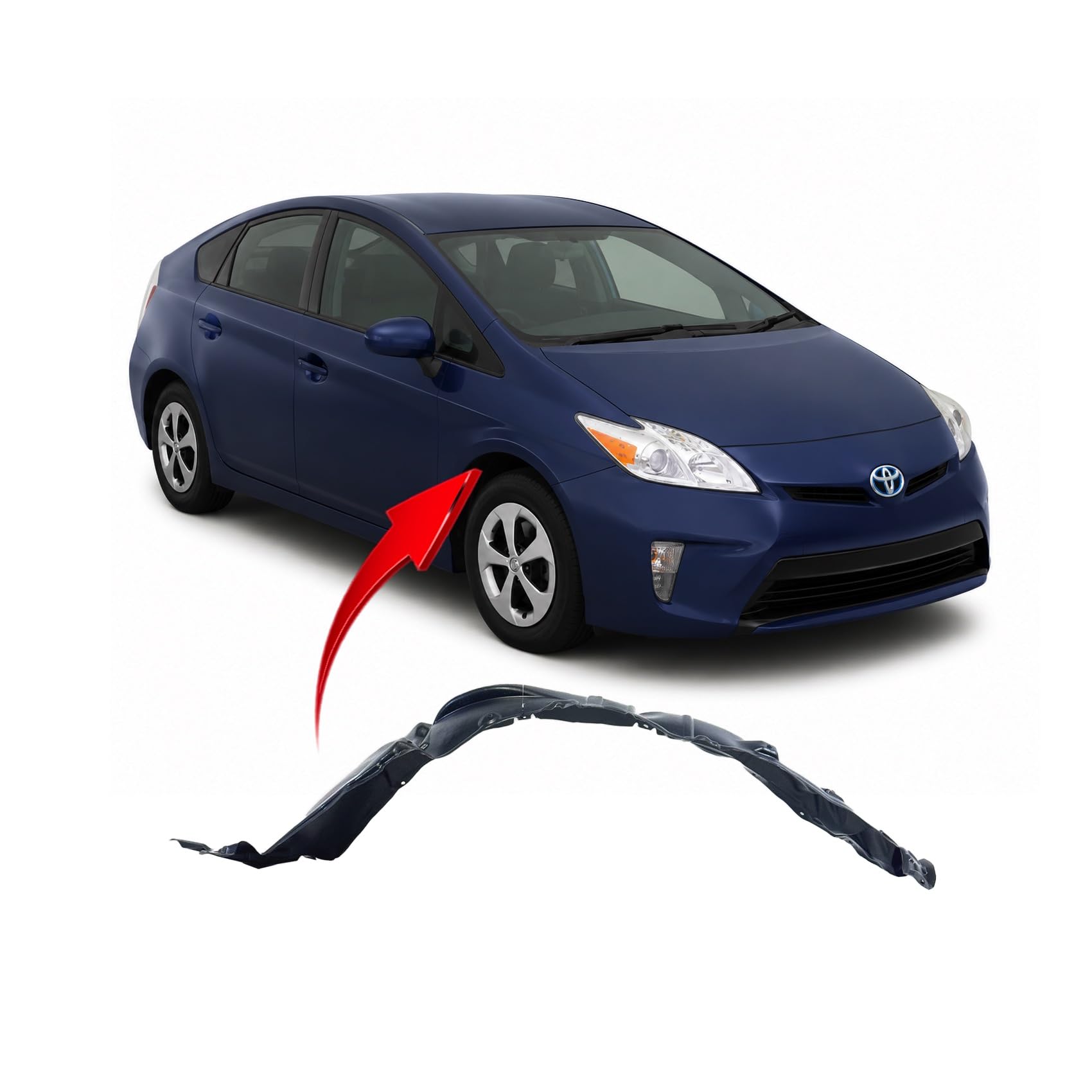 FitParts Compatible with Toyota Prius 2010–2015 Front Right Fender Liner