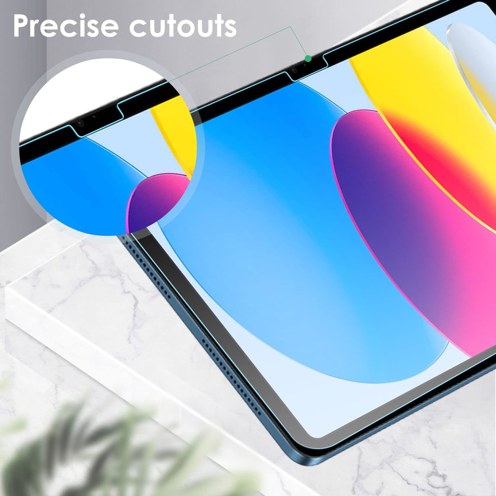 Protection écran Verre Trempé IPad 11e Génération 2025 / 10e Génération 2022 - 2 Pièces - Dureté 9H Anti-rayures - 7