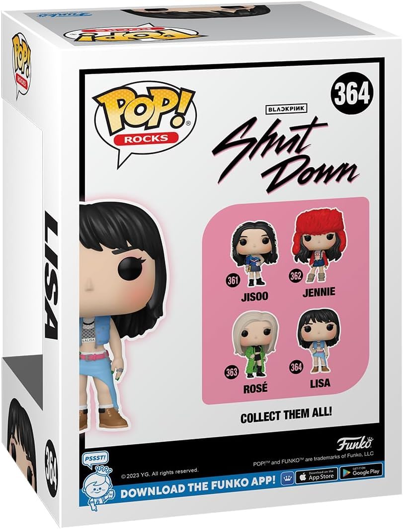 POP Rocks: Blackpink – Figurine Lisa Funko en vinyle (livrée avec étui de protection compatible), multicolore, 9,5 cm