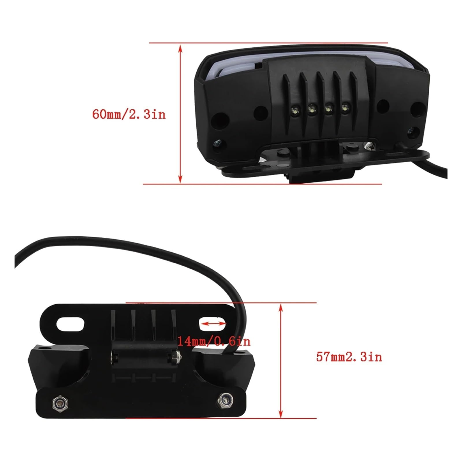 Fanale Posteriore per Moto, Luce Freno, indicatori di direzione a LED T6 dinamico 12V per Yamaha DRZ 400 e Honda CRF250, Universale, Impermeabile, Luce di Stop