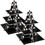 2 Pieces City Skyscraper Cupcake Stand 3 Tier Cake Party Supplies Building Cupcake Stand for Birthday Table Decor