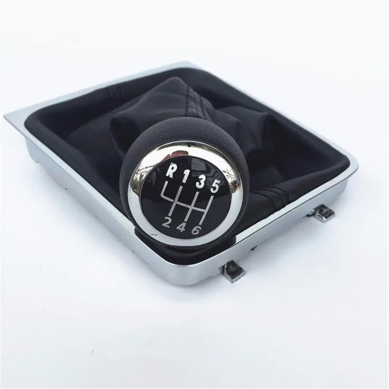 Hsukiho 6 Speed Gaiter Boot Car Shift Knob Cover For Vw For Passat B6 20052012 Gear Shifter Knob 5/6 Speed Car Stick Gaiter Boot Frame With Cover Case Kit(6 Speed Gaiter Boot)