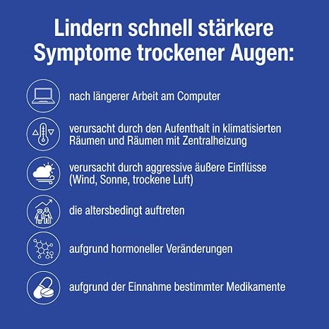 Vizol S 04% Long Effect – Augentropfen gegen trockene Augen mit 04% Natriumhyaluronat langanhaltende Befeuchtung und Schutz trockener Augen ohne Konservierungsstoffe präzise Dosierung