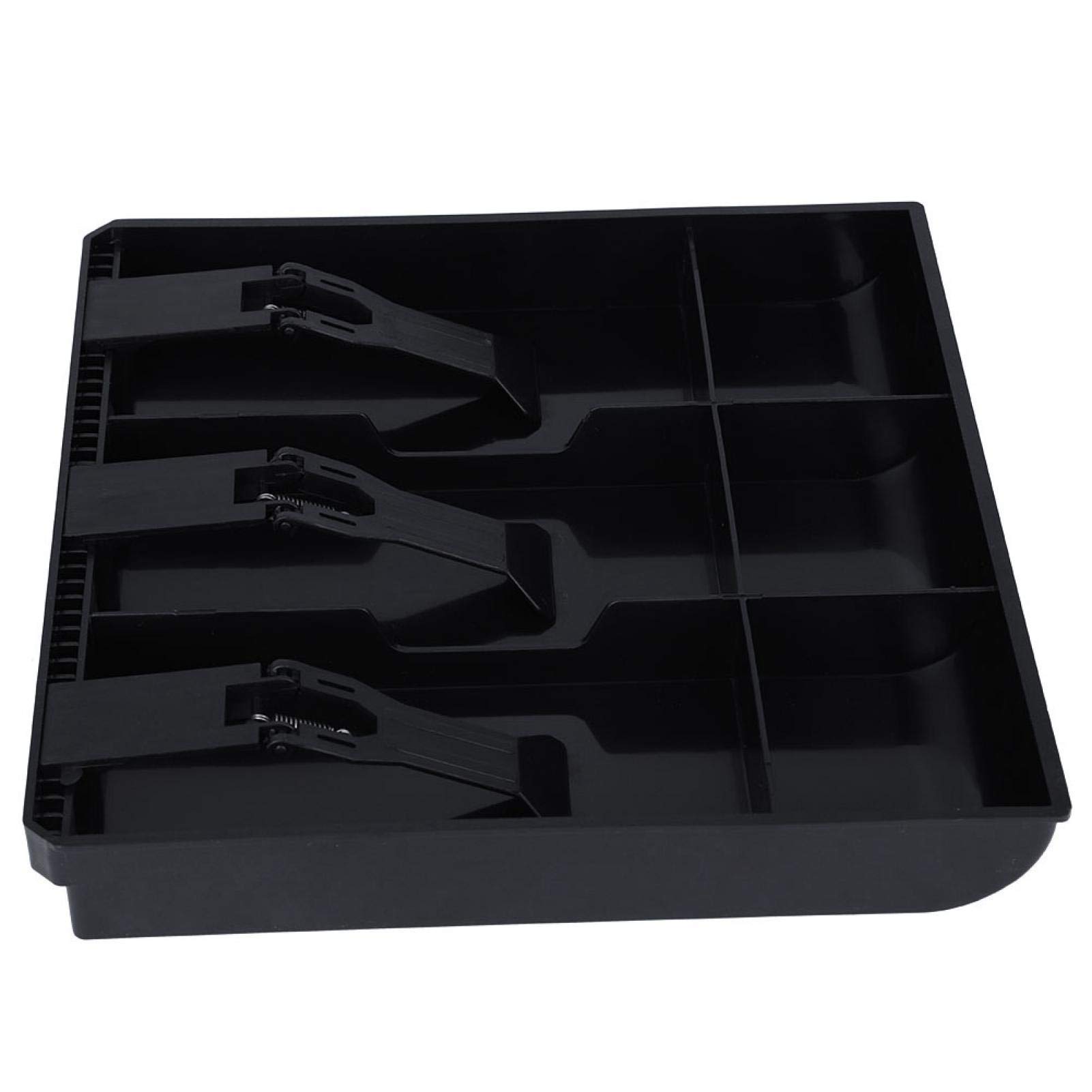 Cassetto Cassa Registratore, Vassoio dell'inserto per Contanti 3 Banconote 3 Monete Scatola Porta Soldi con Molla Robusta e Design a Forma di (Nero)
