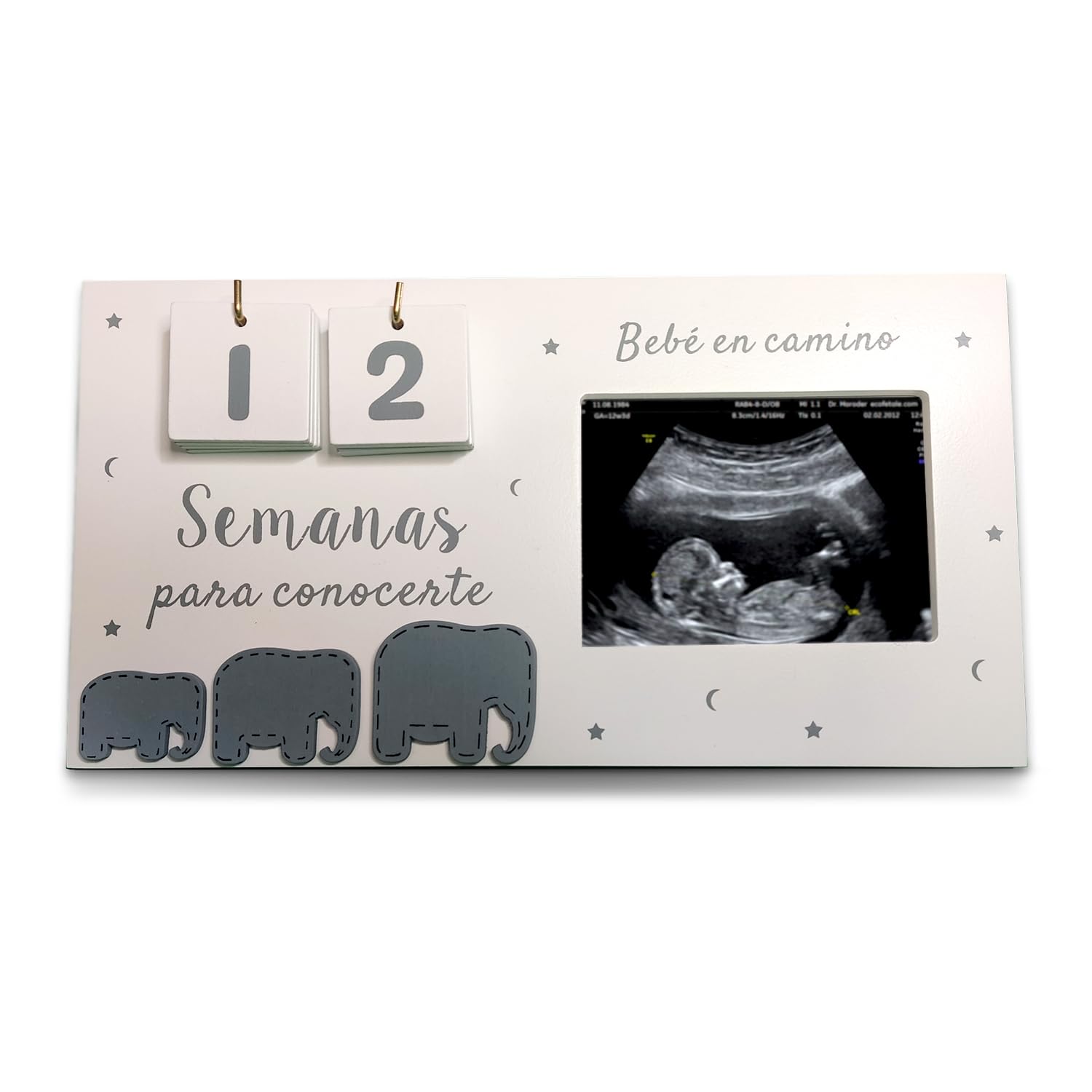 Regalos para embarazadas. Marco portafotos ecografia bebe calendario, regalos embarazadas originales, madre primeriza, anunciar embarazo abuelos, futuro papá, futura mamá, sorpresa embarazada
