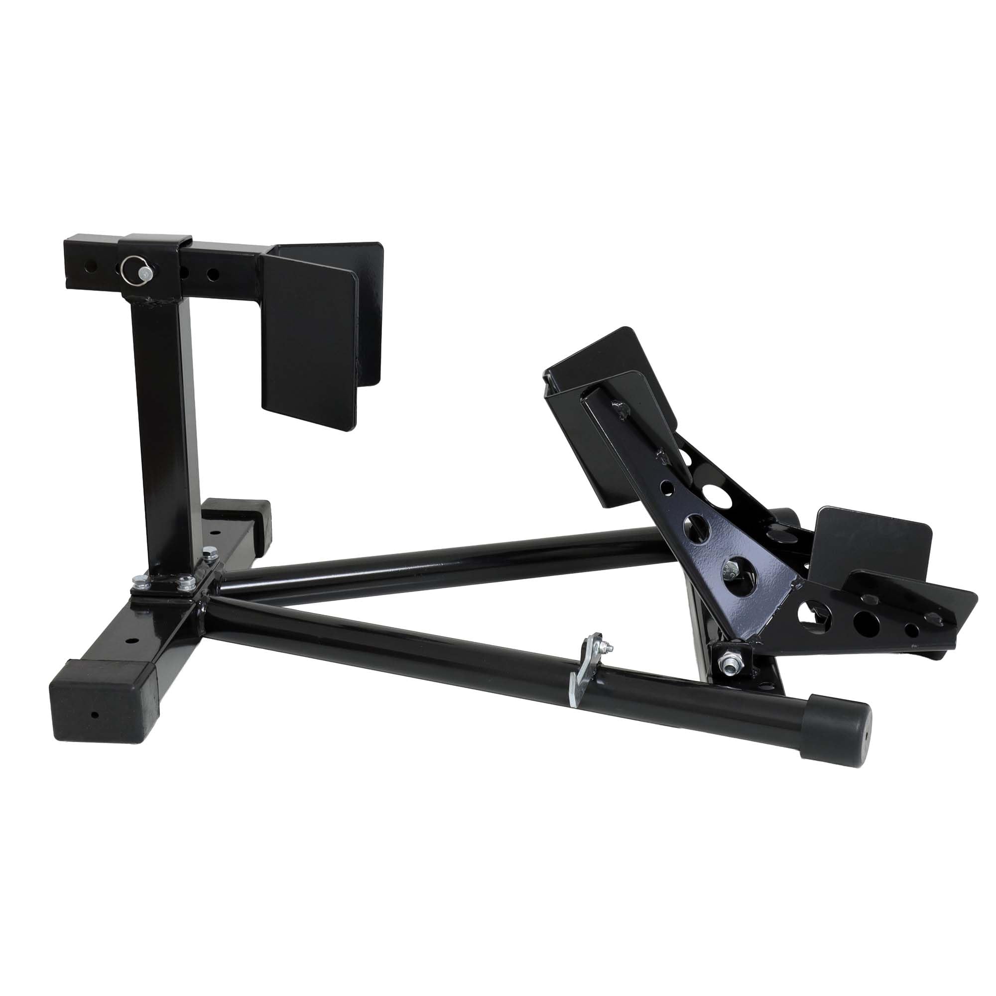 The Drive Motorradständer 16"-19" Zoll | Verstellbarer Motorradhalterung | schwarz pulverbeschichtet | Reifenbreite 80 bis 130mm | Motorrad-Wippe | Universal