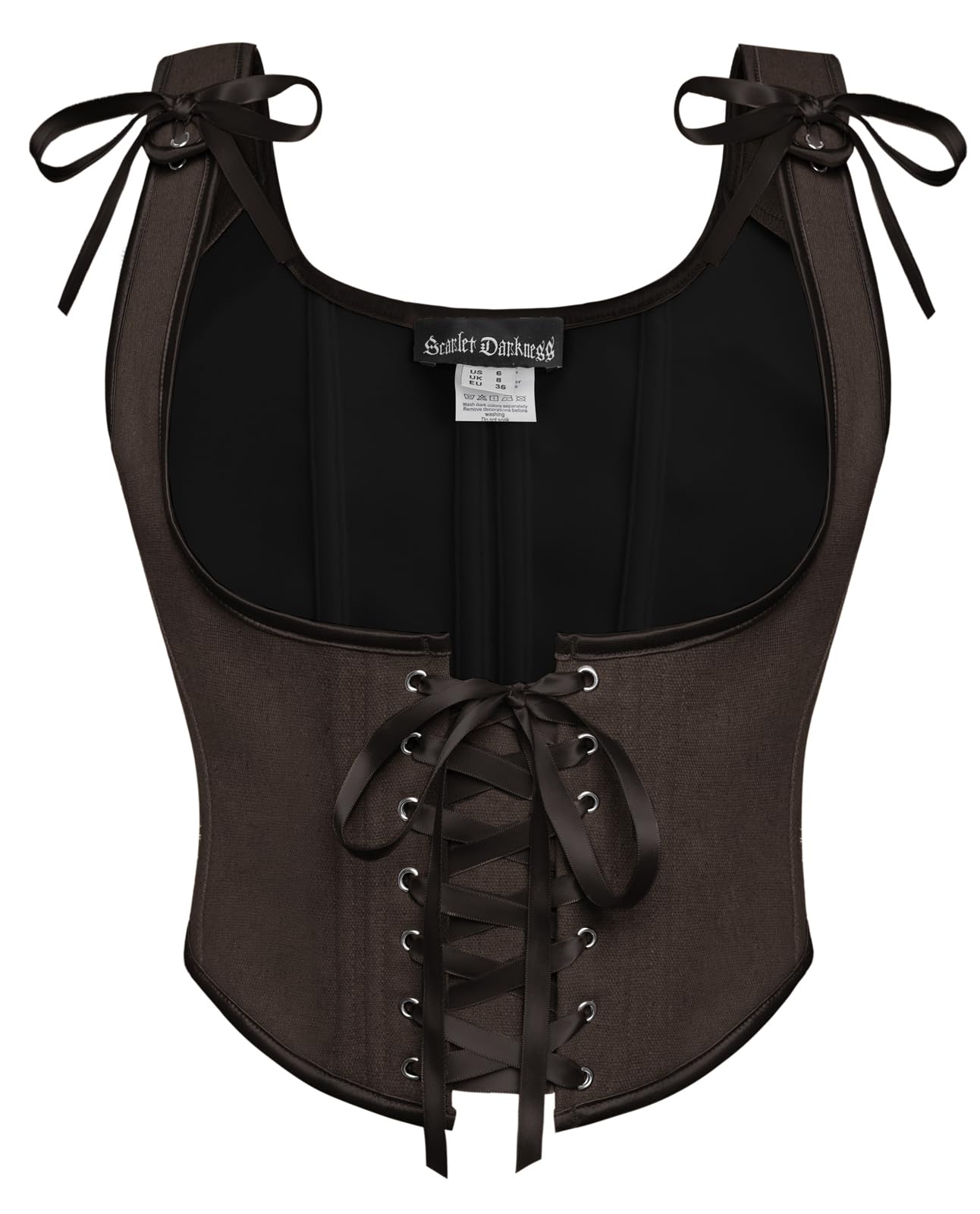 Scarlet Darkness Women's Renaissance Corset Tops Lace-up Boned Fairycore Pirate Underbust Corsets