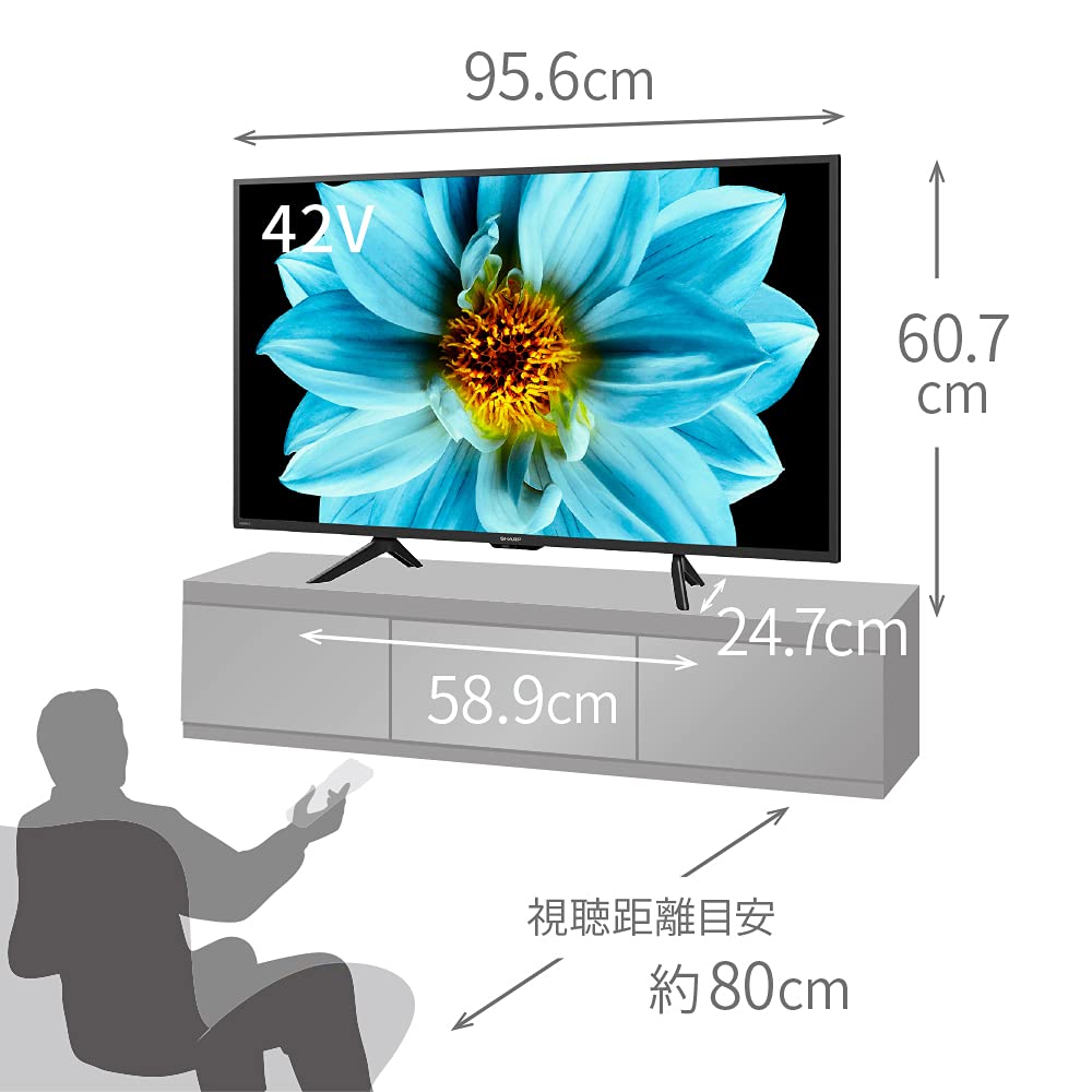 Amazon.co.jp: Sharp Aquos 4T-C42DJ1 42V LCD TV, 4K with Built-in 