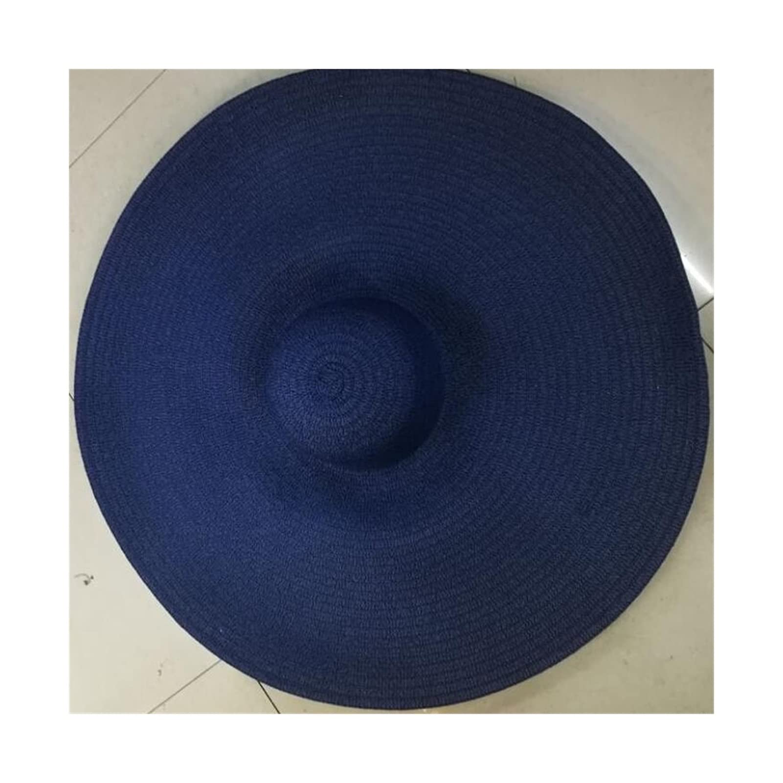 Chapeau de Soleil pour Femme Chapeaux de Plage surdimensionnée de l'été pour Femmes Grand Chapeau de Paille Chapeau de Voyage Chapeau d’été (Color : Navy, Size : One Size)