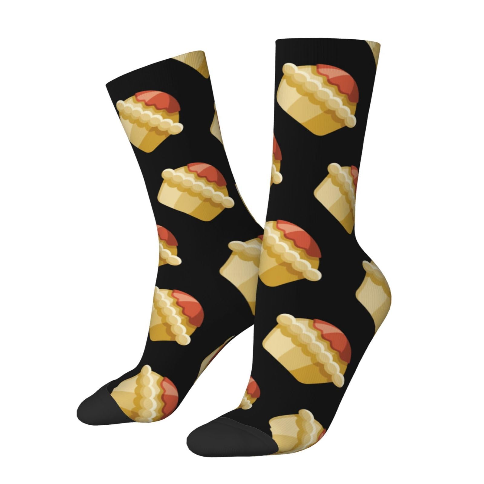 Kwqdozf Unisex As Pic Meat Pie Socks Funny Novelty Crew Socks Gift For Men Women Teen