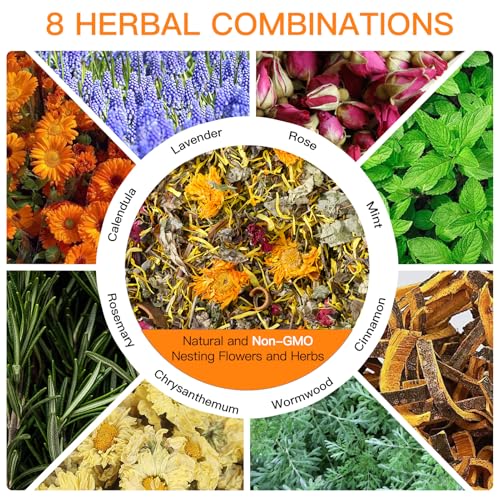 Image of 21 Oz Chicken Nesting Herbs Flowers Premixed Dried Poultry Herbs Natural Nesting Box Pads Roost House Lime Feed Grit Herbs Bedding Supplies for Chicken Duck Coop Feeder Freshness Egg Laying Coop Smell