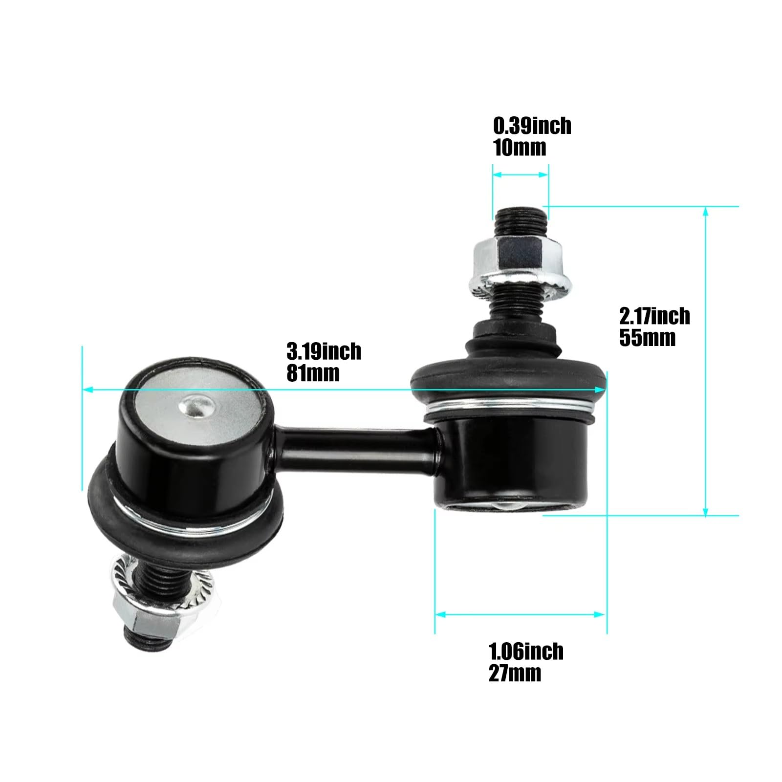 Bieletas de Barra estabilizadora Delantera (2 Piezas) Delanteras y traseras Izquierda y Derecha. Bieletas de Barra estabilizadora 51320S5A003 51321S5A003. Compatible con CR-V 2002-2006.