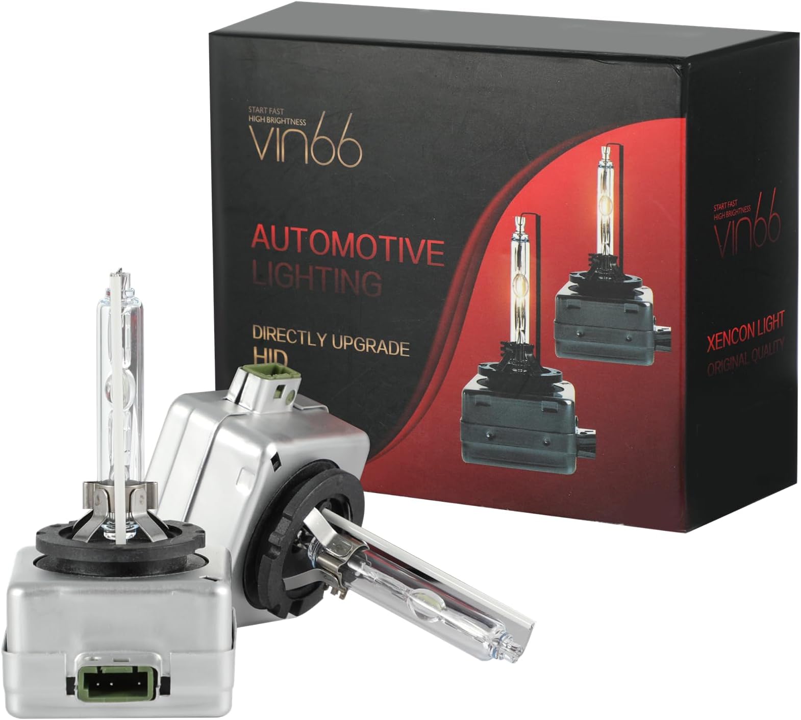 Joyoolife D3S HID Headlight Bulb, 2 PCS 6000K Cool White 35W Bulbs High Low Beam, Xenon Replacement Bulbs, Aluminum Stents Base, IP67 Waterproof, UV Resistant
