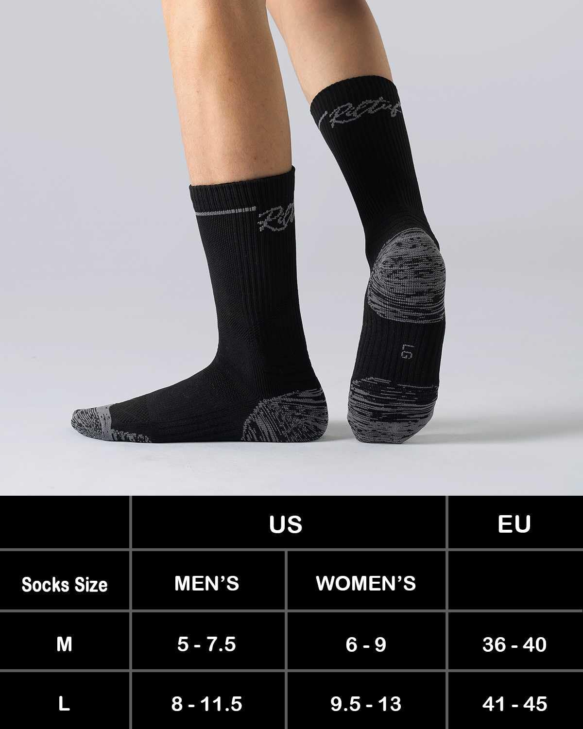 Athletic Socks Moisture Wicking Crew Socks for Men 3 Pairs Running Sport Cushioned Polyester Mid Calf Socks - Image 6