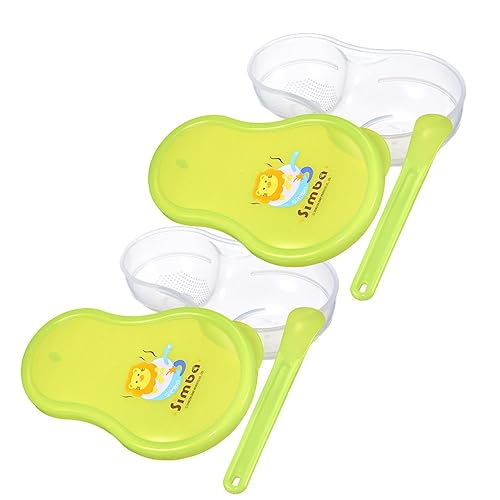 Simba Juego de molinillo portátil de alimentos para bebés y estuche de almacenamiento (verde, juego de 2)