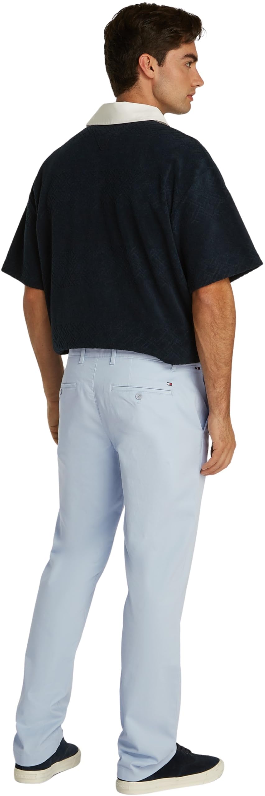Tommy Hilfiger Herren Chino Hose Denton Satin Straight Fit, Blau (Breezy Blue), 29W/36L – Ansicht 2