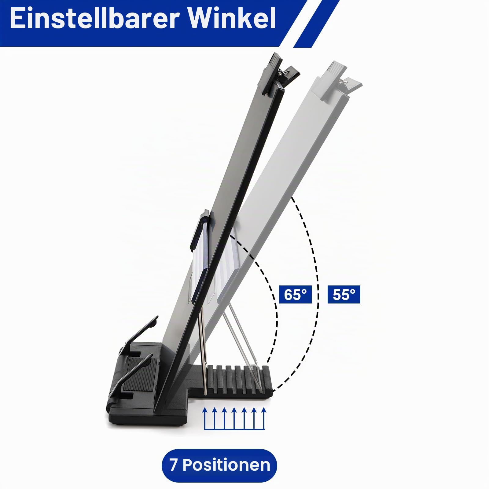 Lawei 2 Stück Schreibtisch-Dokumentenhalter Konzepthalter mit Verstellbar Clip für Briefe A4 Dokumente - bis zu 150 Blatt