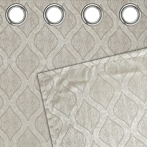 Image of Wakefit Window Curtains 5 Feet | Set of 1 | Semi Blackout Curtain | Blocks Upto 70% of Light | Rich Jacquard Weave with Textured Detailing | Beige