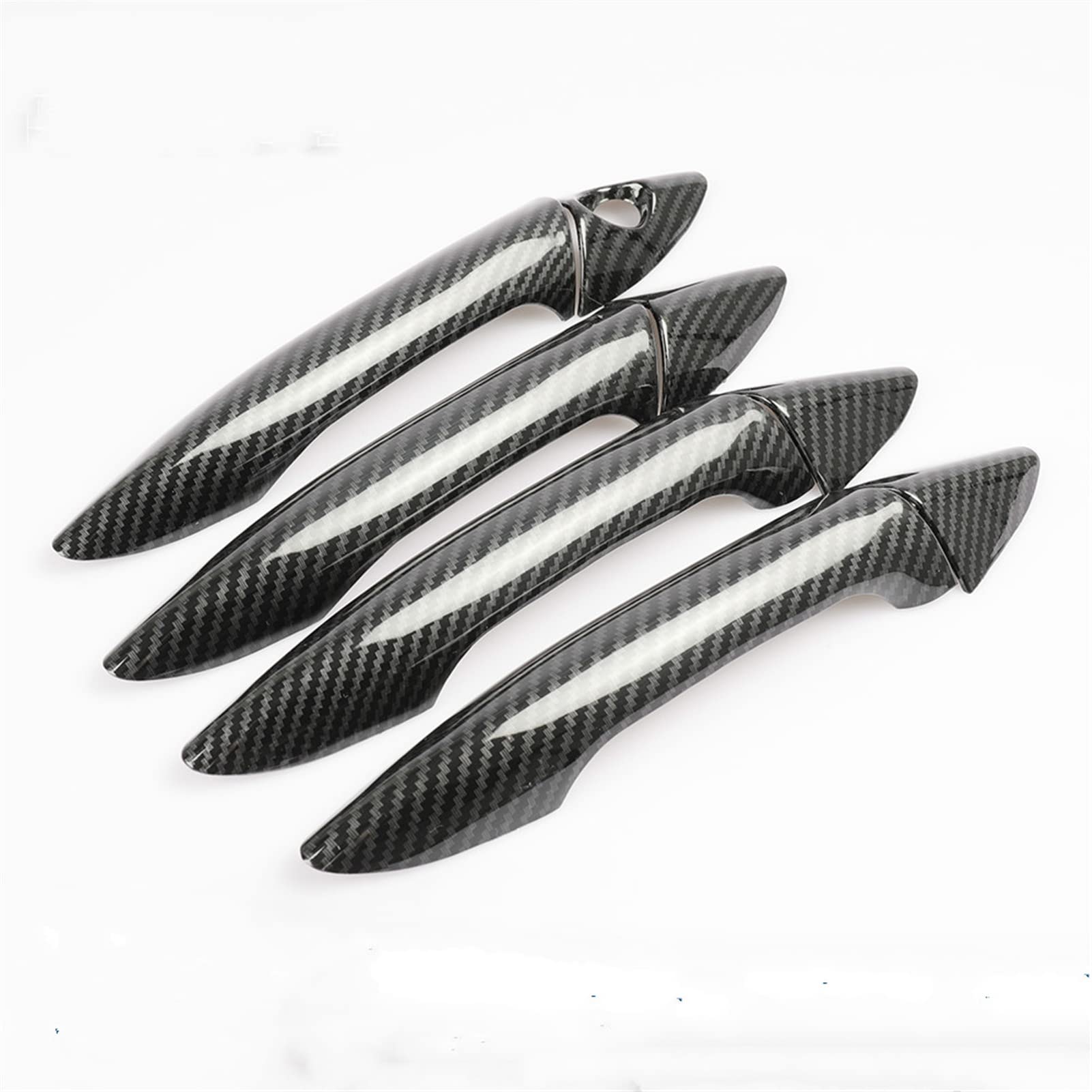Rinkteea 2 Exterior Car Door Handle For Hyundai Elantra 01-2016 Chrome Carbon Fiber Door Handle Cover Trim Set Accessories Stickers Car Styling(2)
