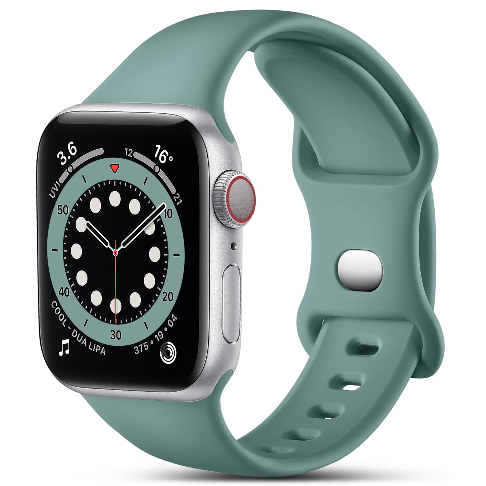 CeMiKa Compatible with Apple Watch Strap 41mm 40mm 38mm 42mm, Silicone Sport Band Replacement Straps Compatible with Apple Watch Series 11 10 9 8 7 6 5 4 3 2 1 SE SE3/iwatch Strap, Black — view 32