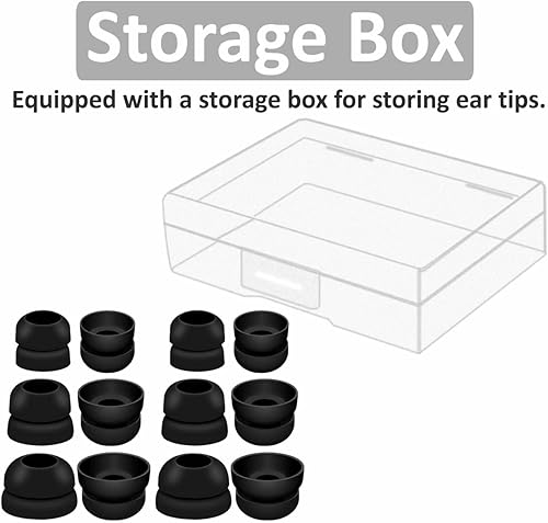 Miniatura 7 de Puntas de doble brida compatibles con Beats Studio Buds + almohadillas para los oídos, auriculares de repuesto para reducir el ruido de silicona,