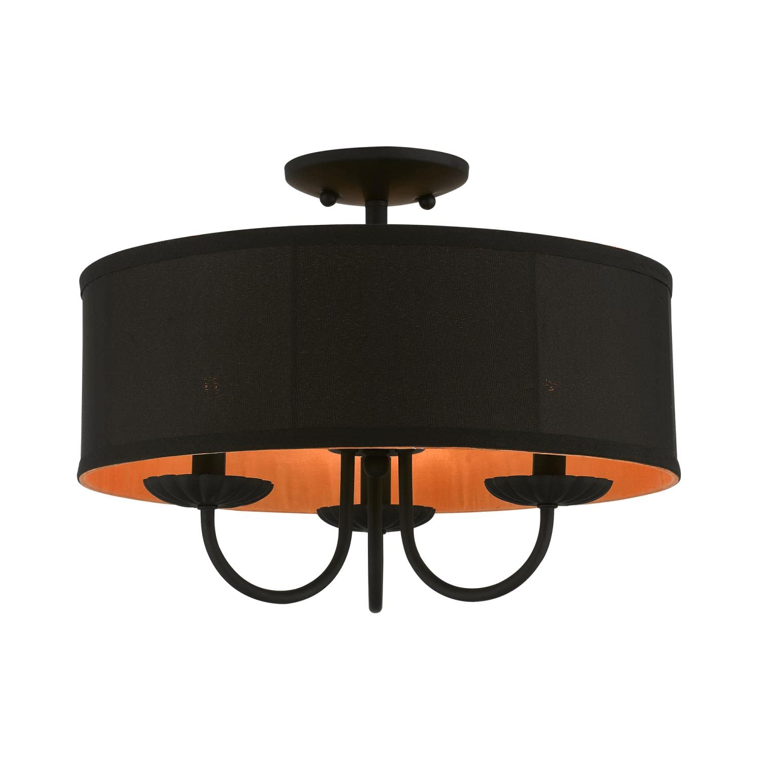 Livex Lighting, 45129-04, Winchester, Semi-Flush, Black