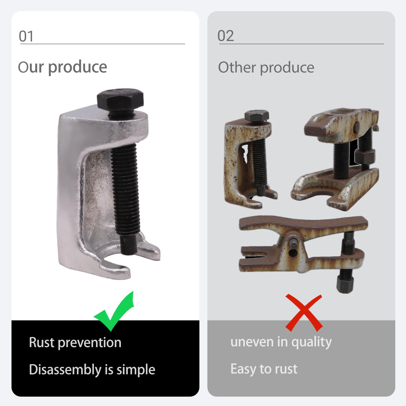 3 PCS Extractores Universales de Rótula y Articulación Esférica en Acero Forjado, Extractor de Rotulas, Articulación Esférica, Herramientas para Mecánicos y Aficionados para la Rremoción de Vehículos