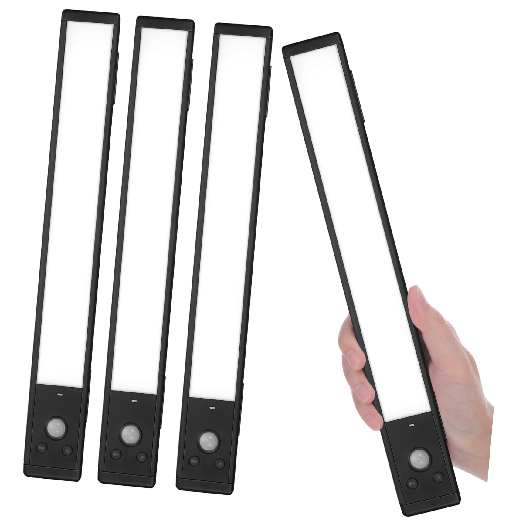 NUOBESTY 4piezas Luz Led Para Gabinetes Cocina Tiras Sensor Movimiento Iluminación y Duradera