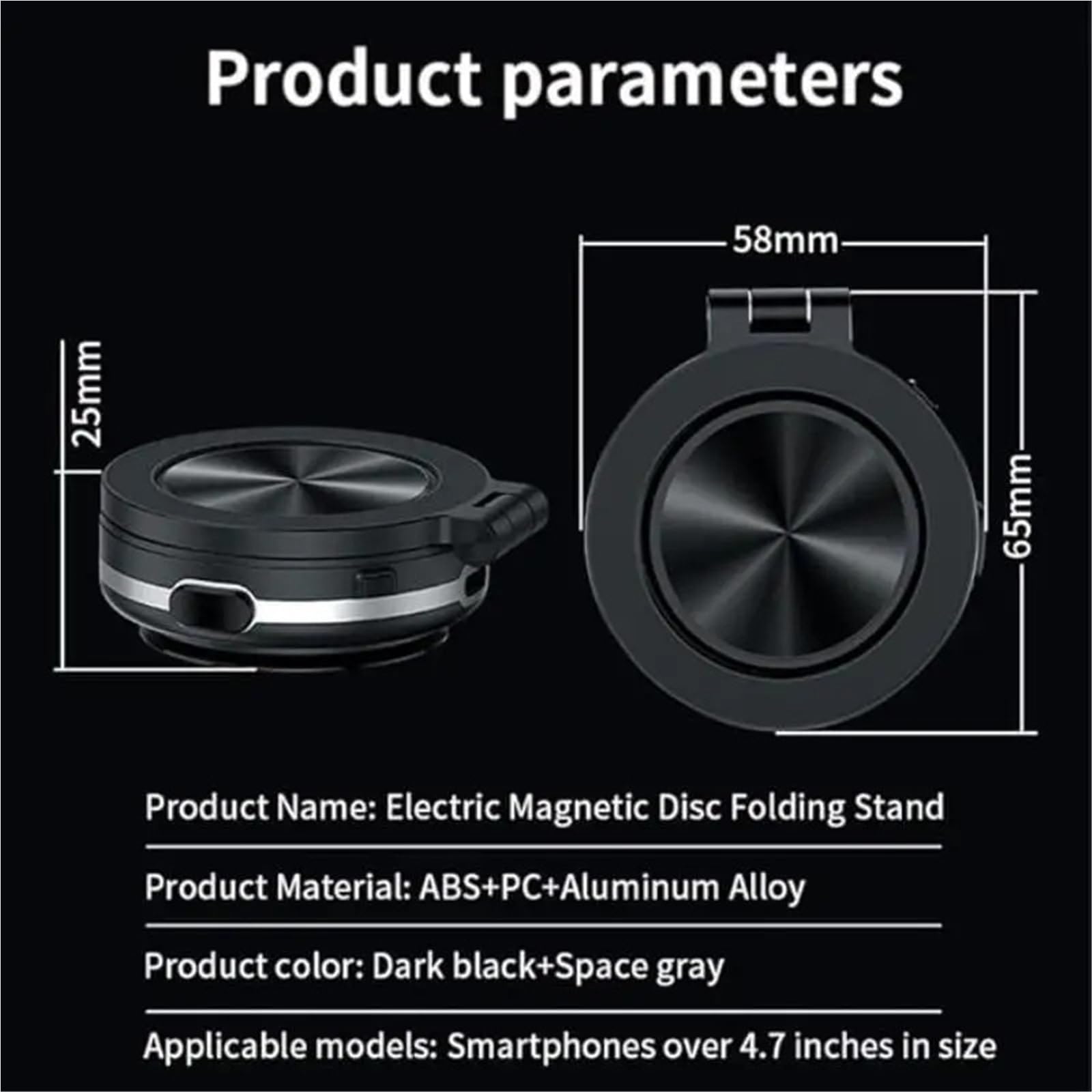 Accesorios Coche Porta Smartphone Supporto Magnetico per Telefono da Auto - Supporto a Ventosa Girevole a 360° con Forte Assorbimento Magnetico