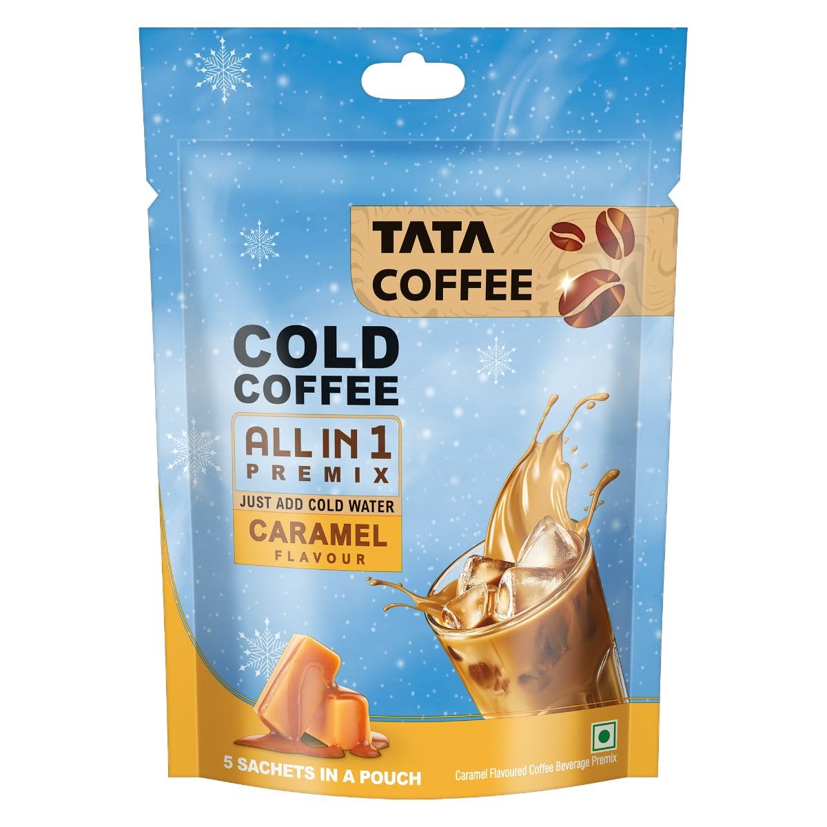 Tata Coffee All-in-1 Caramel Flavour, Cold Coffee Premix, 140g-picture-15