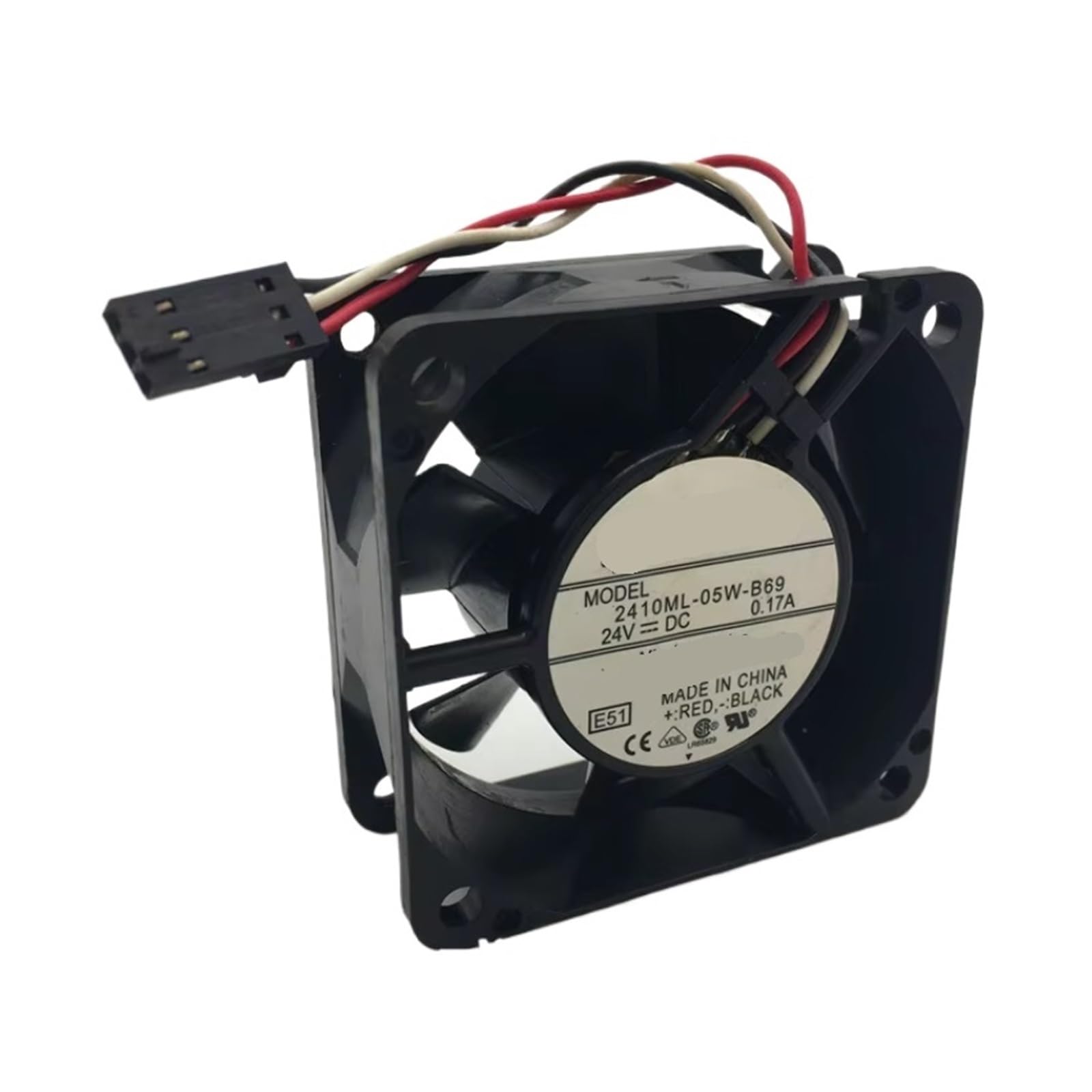 2410ML-05W-B69 E51 DC 24V 0.17A 60x60x25mm 3-Wire Server Cooling Fan