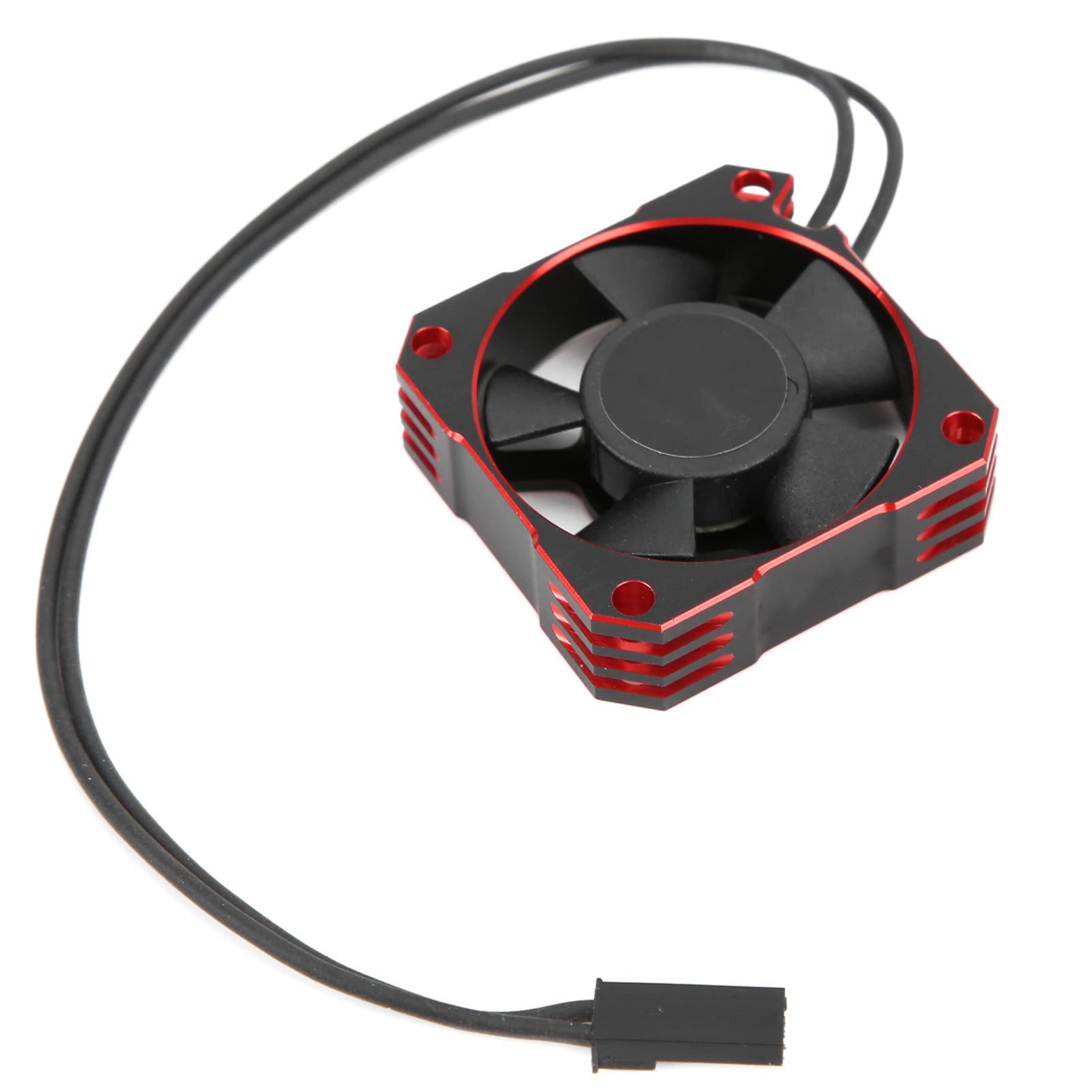 Fasizi Ventilateur De Refroidissement Moteur RC Dissipateur Thermique 28000RPM ESC Ventilateur De Refroidissement Pour Voiture RC 1/8 1/10 1/12 Échelle 540 550 Moteur Brushless (Noir + Argent