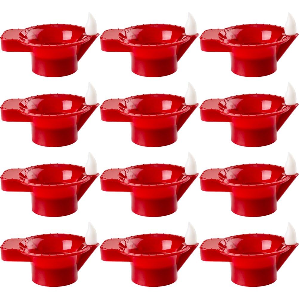 Muteitt 12 Pcs Diwali Diyas Candle Lamp Decorations Diwali Led Lights Flameless Tea Lights Oil Lamps for Centerpieces Indian Deepavali Pooja Decoration