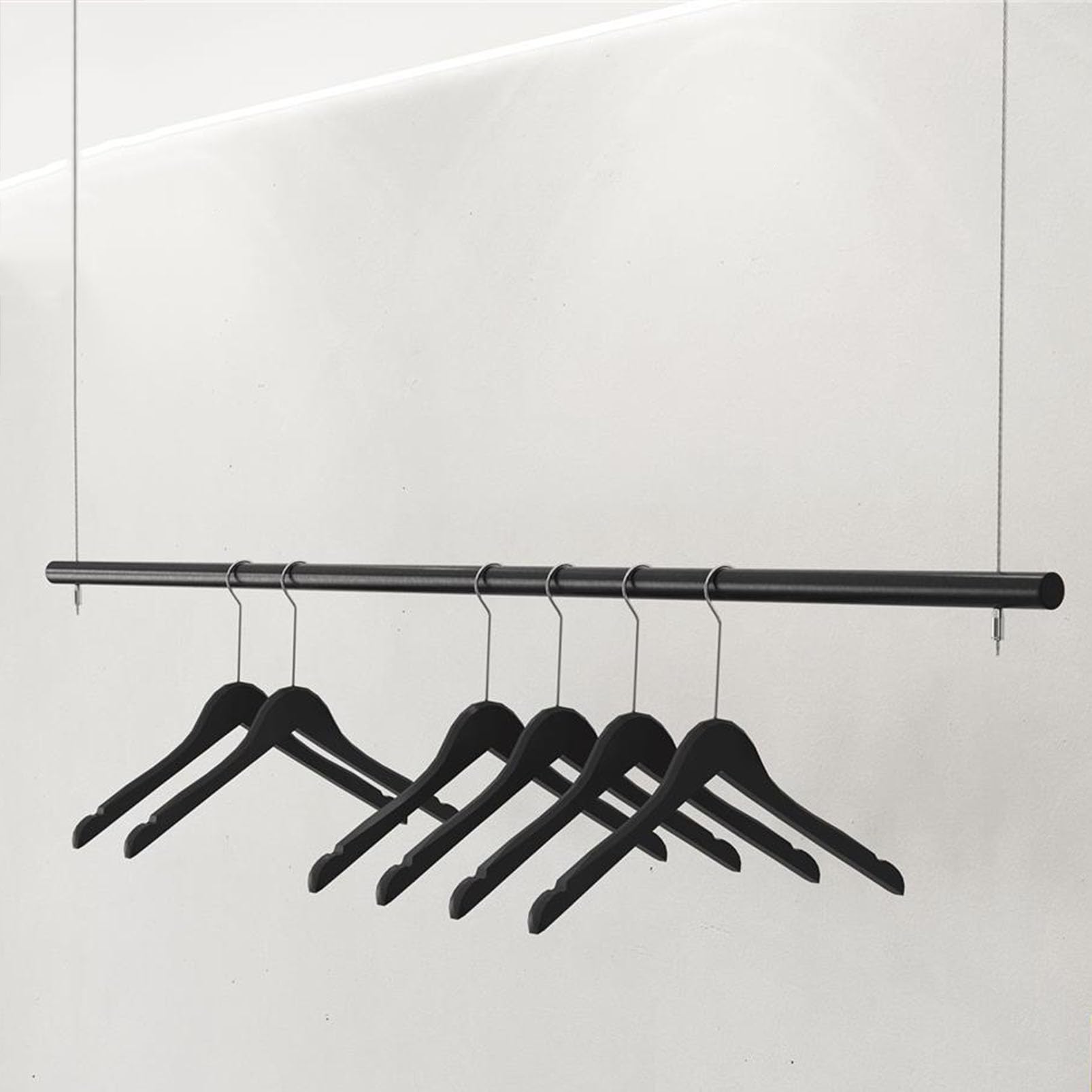 YNBSHGAA Creative Height Adjustable Clothing Hanging Racks, Commercial Garment Rod Retail Clothing Store Display Rack, Professional Wedding Dress Display Shelf, Ceiling Mount Clot,Length 80CM