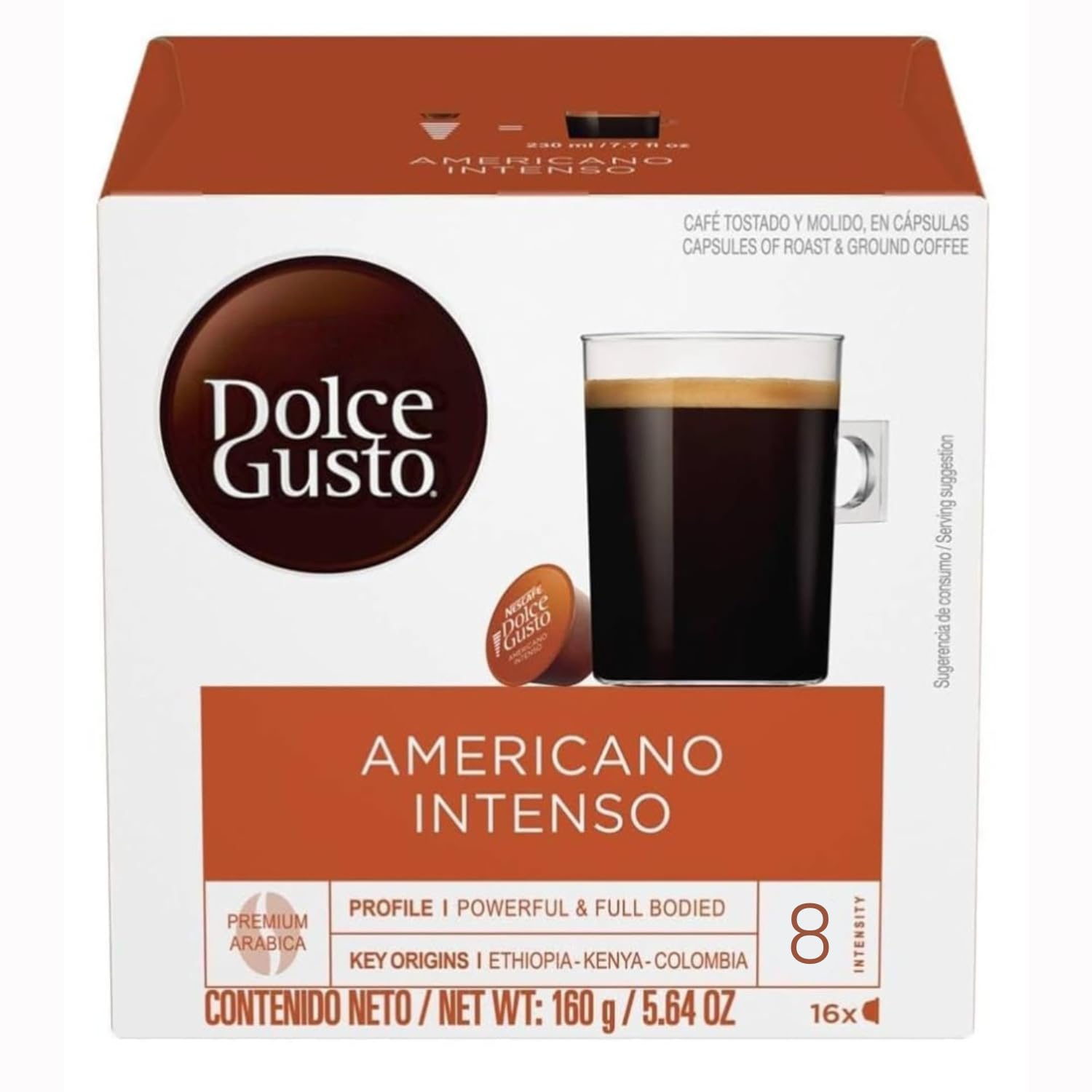 Dolce Gusto Americano Intenso Coffee Pods, 16 Capsules Intensity 8, 160g (Imported)-image-31
