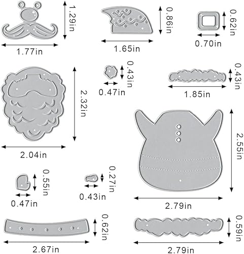 Miniatura 2 de Troqueles de corte de metal de Papá Noel, manualidades de Navidad, álbum de recortes, tarjetas de papel, plantillas de troqueles de metal para hacer