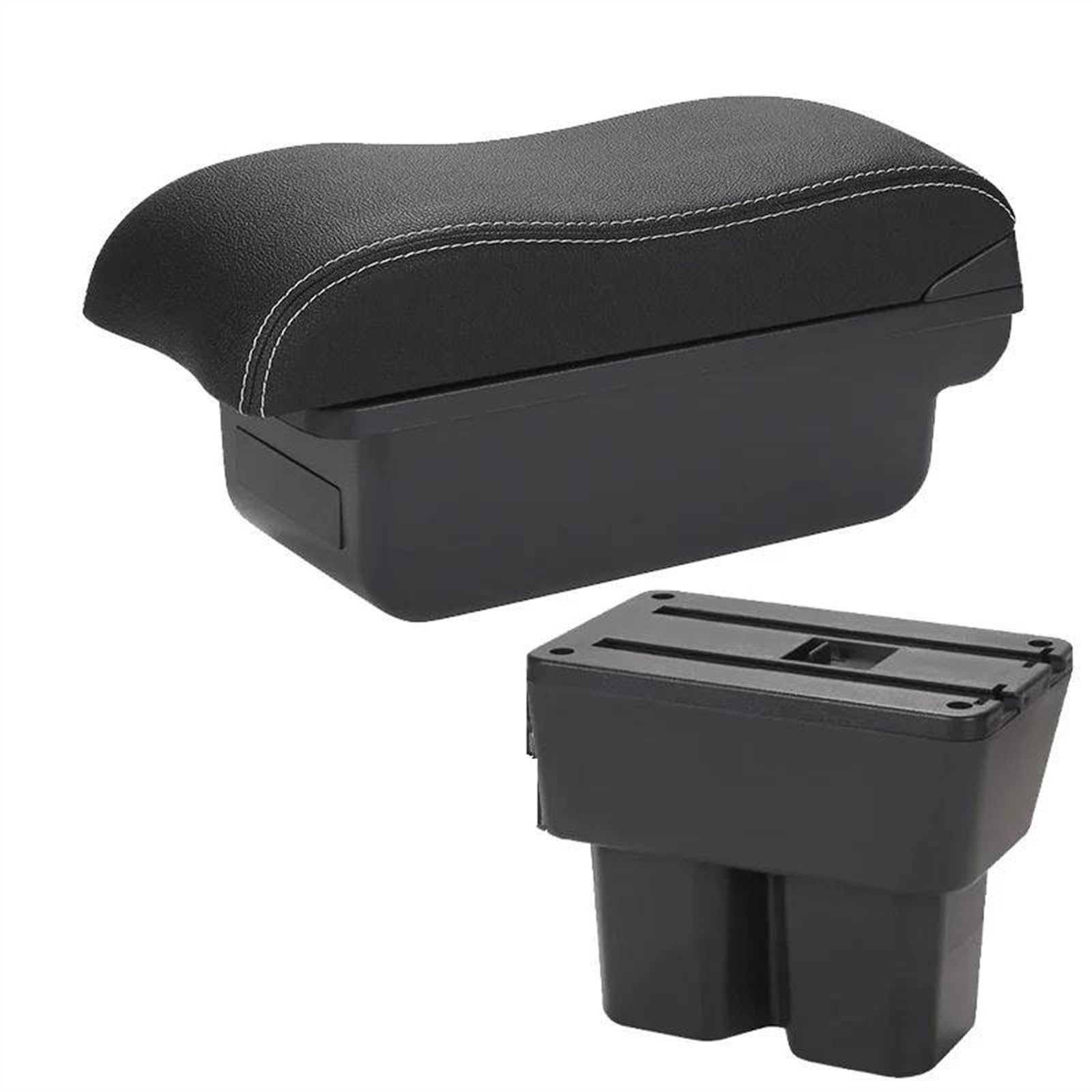 NOHEEU Car Armrest Box 2018-2024 Retrofit Parts Storage Interior Details Accessories For Jimny JB74(C3 Black white NO USB)