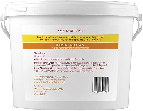 Miniatura 3 de SMELLS BEGONE - Gel absorbente de olores, ambientador y eliminador de olores para hogares, garajes y edificios comerciales, tamaño industrial, aroma