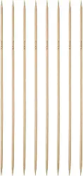 Generic 8 agulhas de tricô de bambu com ponta dupla, tamanho 4 (3,5 mm), carbonizadas, 25 cm, retas para fios de tricô criativos feitos à mão