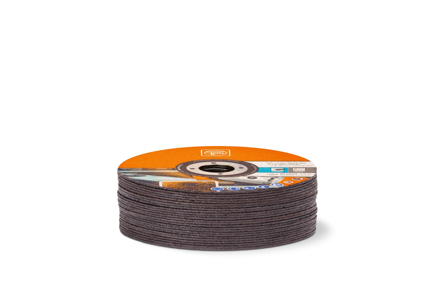 FEIN Dischi da Taglio FEIN 125 mm, 1 mm, 25 x dischi da Taglio per Smerigliatrici Angolari, Per il Taglio di lamiere, tubi e profili I Utilizzabili per Acciaio e Acciaio Inox