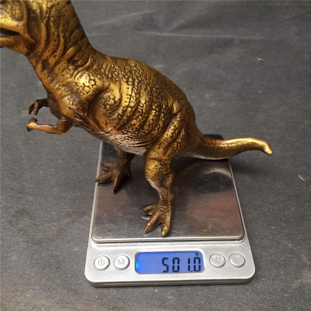 KELIEQA Dekoracje Ozdoby Statua Figurki Rzeźby Antyczna czysta miedź Dinozaur Tyranozaur Ozdoba Stolik do herbaty Biurko w domu Ozdoba dekoracyjna Feng Shui Rzemiosło Dekoracja