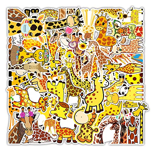 Girafe Mignonne Autocollants 50 Pcs Cool Autocollants Esthétiques pour Bouteilles D'eau Ordinateur Portable Scrapbooks Guitares Bagages Vélo|Adolescent Fille...