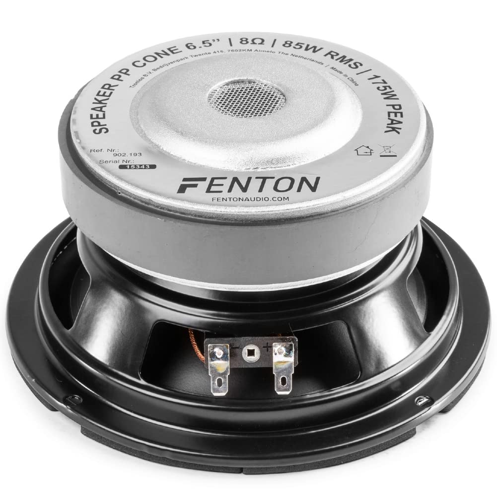 1 FENTON 902.193 WPP16 woofer speaker 16.5cm 165mm 6.5 85 watt rms 175 watt max 8 ohm sensitivity 89 db rubber suspension, 1 piece 3 free stickers