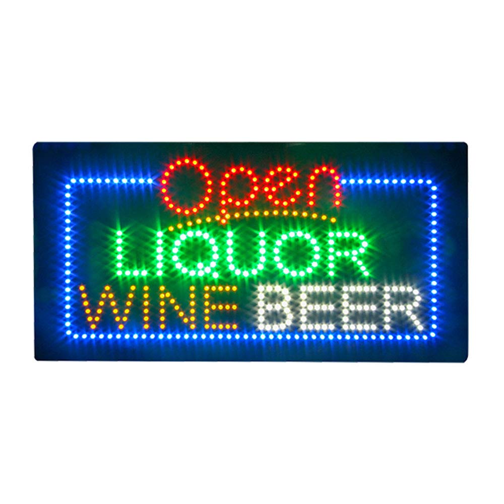 Panneau ouvert super lumineux pour magasin d'alcool haute visibilité