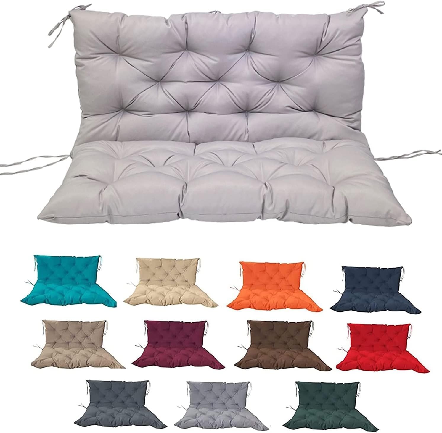 Bench Seat Cushion with Back,Swing Cushions for Outdoor Furniture,23