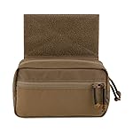 KRYDEX Tactical Drop Pouch Sub Abdominal Carrying Kit Bag Tactical Fanny Pack with Hook and Loop Panel for Tactical Vest Chest Rig (Coyote Brown)