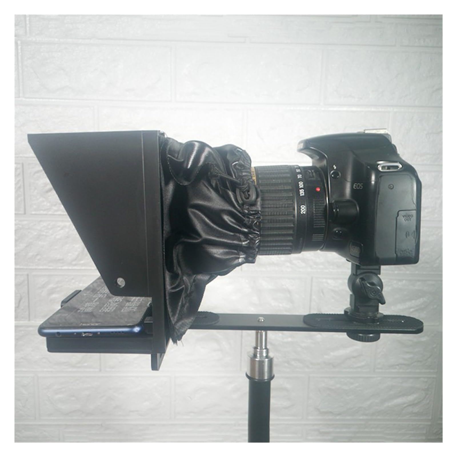 Teleprompter, Tragbarer Teleprompter for Smartphone-DSLR-Aufzeichnung von Live-Übertragungen, Inscriber-Teleprompter-Artefaktvideo mit Fernbedienung, Online-Lehre Live-Streaming(Kit 5)