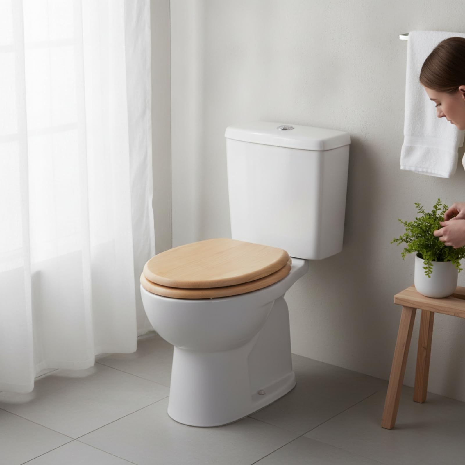 Sedile WC Legno Venatura Naturale