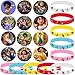 Encanto Braccialetti in Gomma simyron 20 Pezzi Encanto Animazione Set di Bracciali in Silicone e Spille da Bavero, Braccialetti per Feste di Compleanno per Bambini, Accessori per Feste